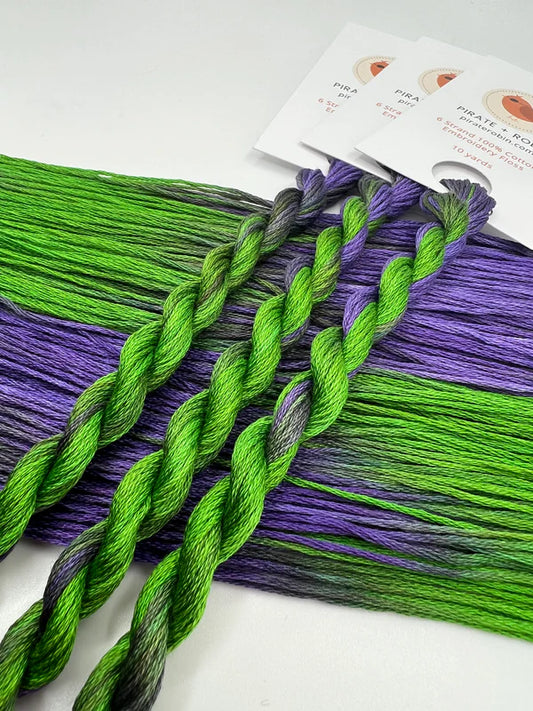 Pirate + Robin Variegated 6 Strand Embroidery Floss - Crocus