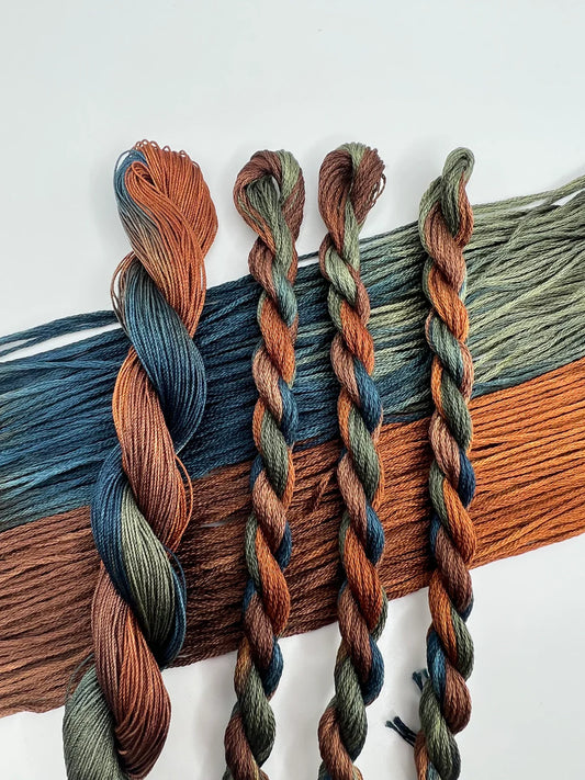 Pirate + Robin Variegated 6 Strand Embroidery Floss - Dark Copper