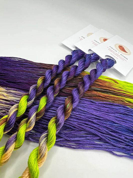 Pirate + Robin Variegated 6 Strand Embroidery Floss - Electric Spring