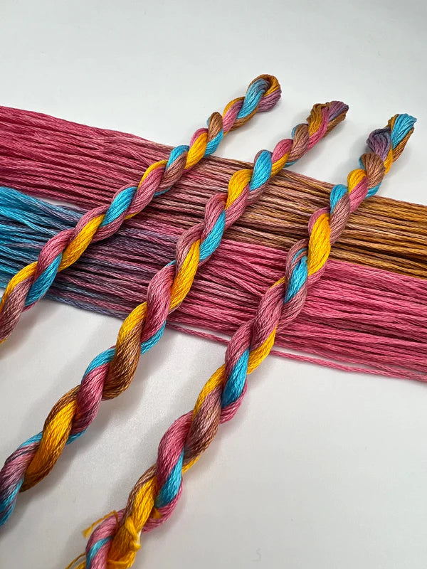 Pirate + Robin Variegated 6 Strand Embroidery Floss - Flamingo