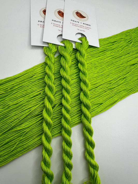 Pirate + Robin 6 Strand Embroidery Floss - Lime