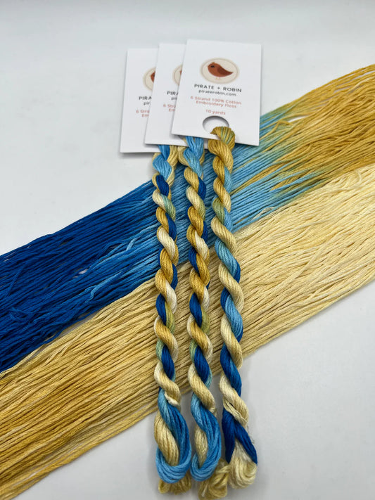 Pirate + Robin Variegated 6 Strand Embroidery Floss - Meadow