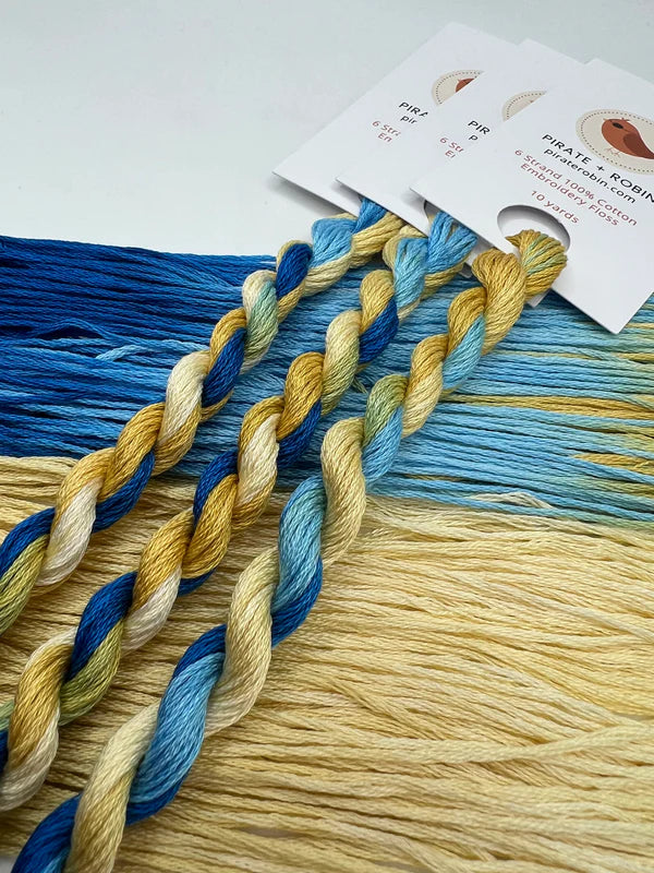 Pirate + Robin Variegated 6 Strand Embroidery Floss - Meadow