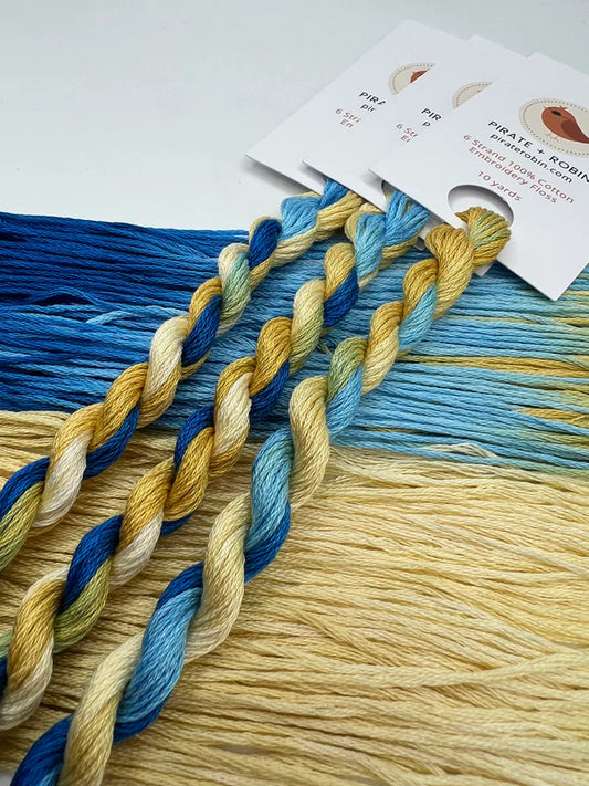 Pirate + Robin Variegated 6 Strand Embroidery Floss - Meadow
