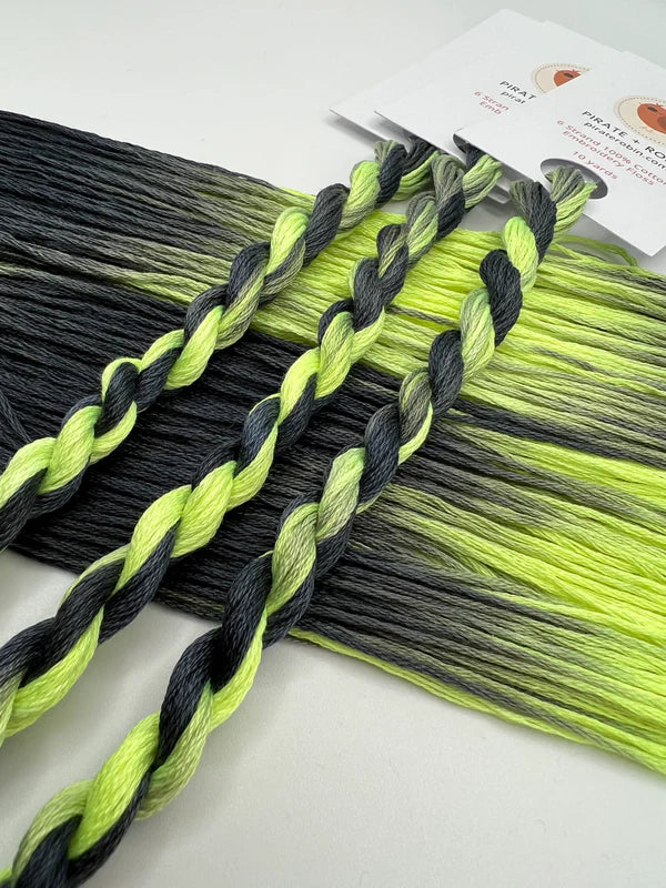 Pirate + Robin Variegated 6 Strand Embroidery Floss - Neon Noir