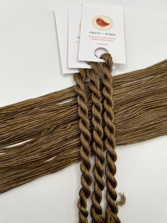 Pirate + Robin 6 Strand Embroidery Floss - Oak