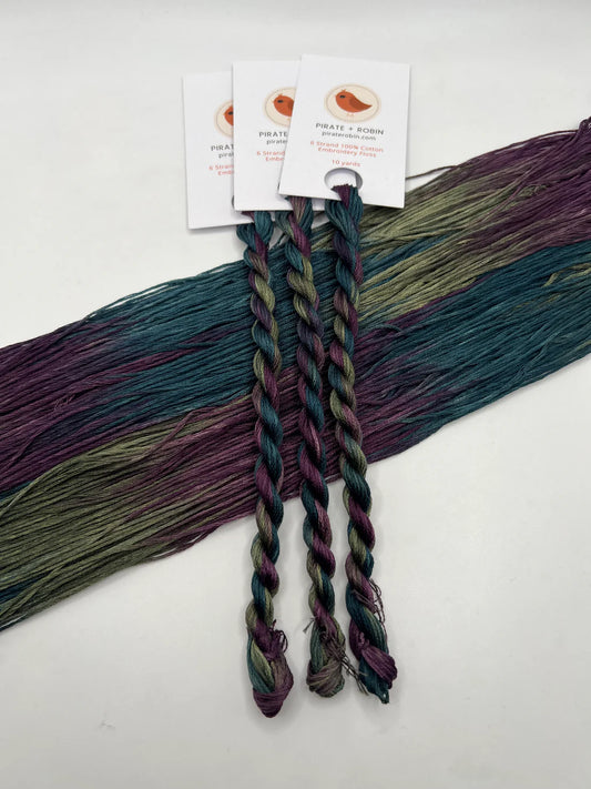 Pirate + Robin Variegated 6 Strand Embroidery Floss - Pigeon