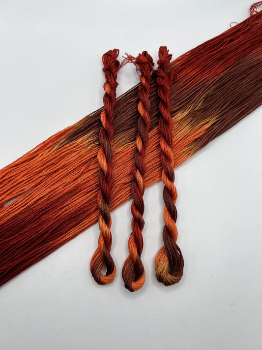 Pirate + Robin Variegated 6 Strand Embroidery Floss - Rust