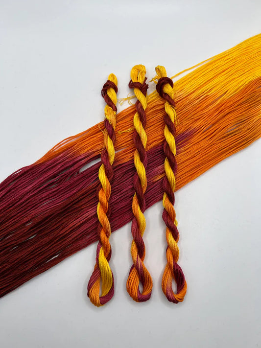 Pirate + Robin Variegated 6 Strand Embroidery Floss - Sunset