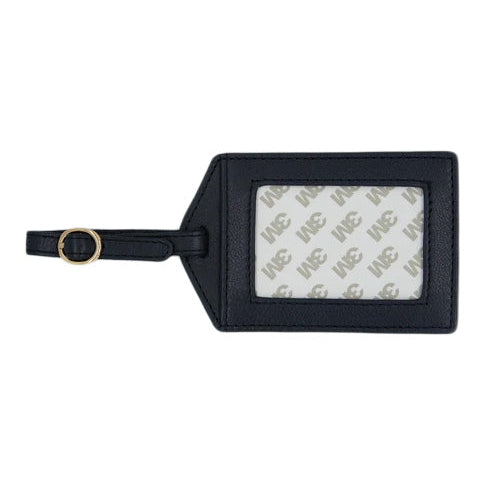 Planet Earth Leather Self Finishing Bag Luggage Tag - Black