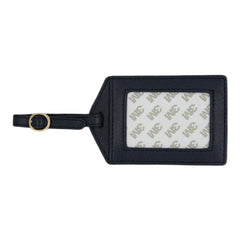 Planet Earth Leather Self Finishing Bag Luggage Tag - Black