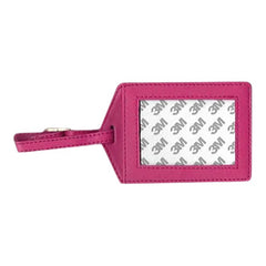 Planet Earth Leather Self Finishing Bag Luggage Tag - Hot Pink