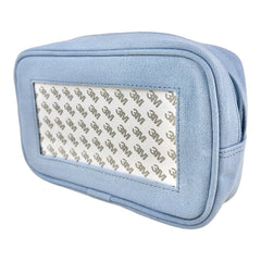Planet Earth Self Finishing Cosmetic Bag - Light Blue