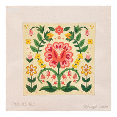 PLD Designs Abigail Cecile Folk Rose Needlepoint Canvas