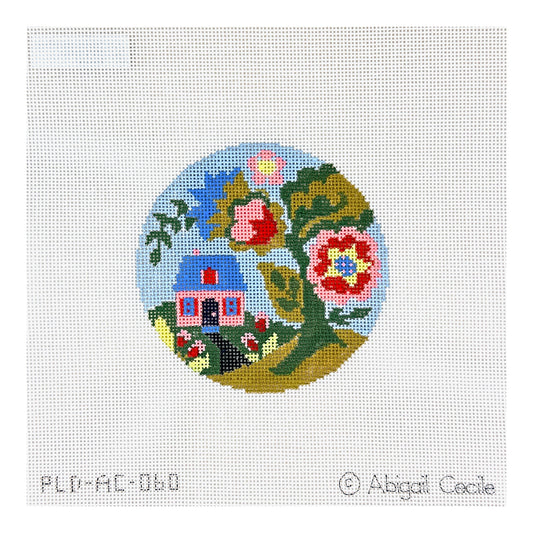 PLD Designs Abigail Cecile Jacobean Cottage Ornament Needlepoint Canvas