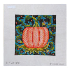 PLD Designs Abigail Cecile Jacobean Pumpkin Needlepoint Canvas