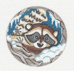 PLD Designs KaMaLa by Lanza Baby Raccoon Ornament Needlepoint Canvas