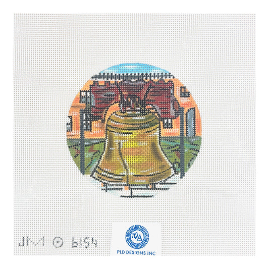 PLD Designs Liberty Bell Round Needlepoint Canvas