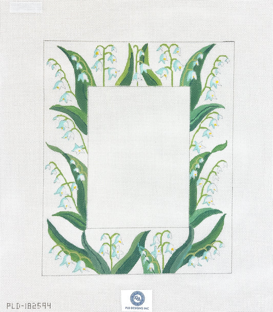PLD Designs Lily of the Valley Picture Frame Needlepoint Canvas