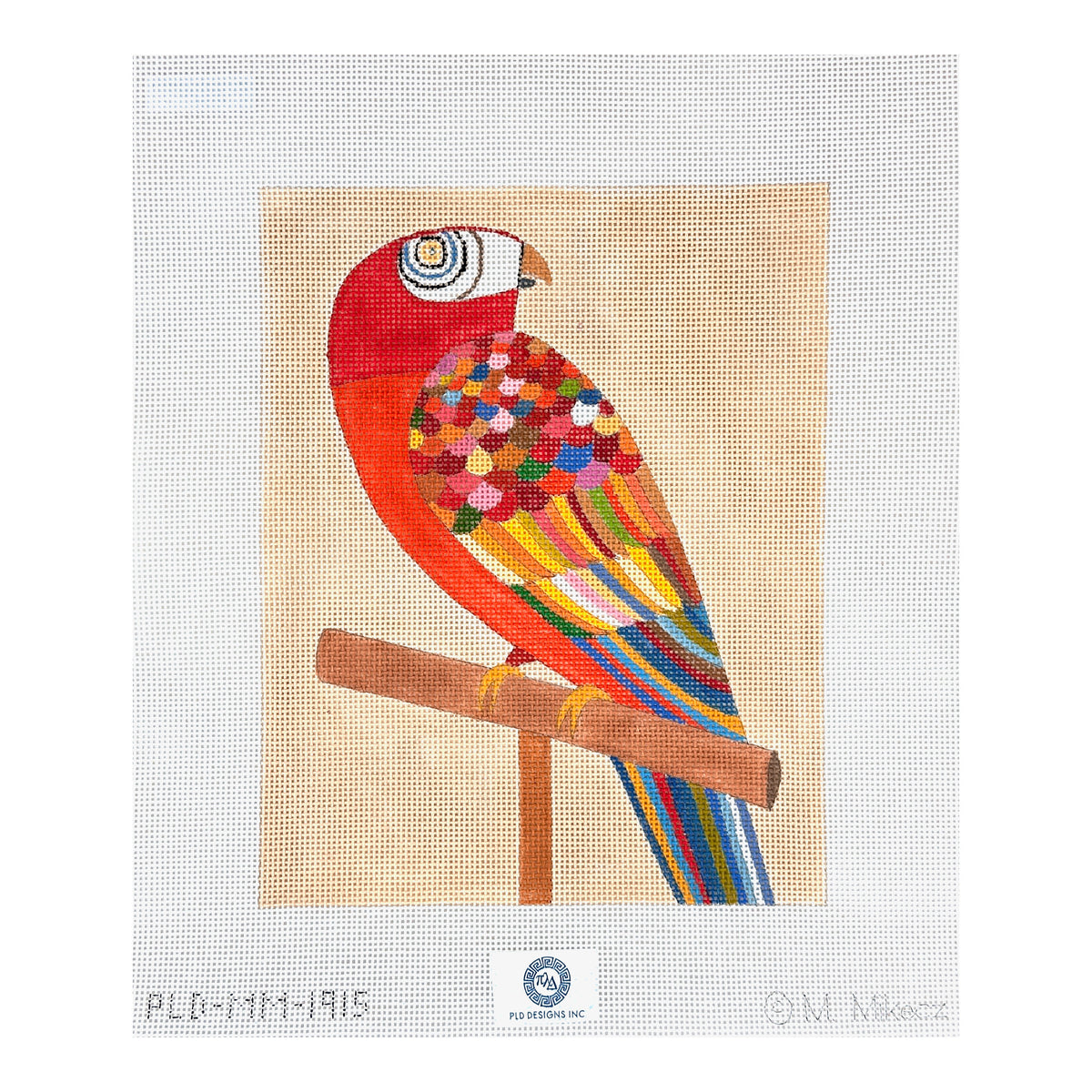 PLD Designs Melanie Mikecz Parrot Needlepoint Canvas