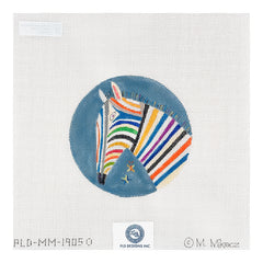 PLD Designs Melanie Mikecz Zebra Ornament Needlepoint Canvas