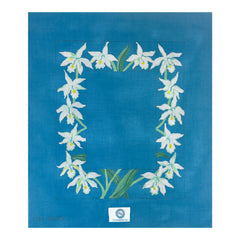 PLD Designs White Orchids with Blue Background Picture Frame ...