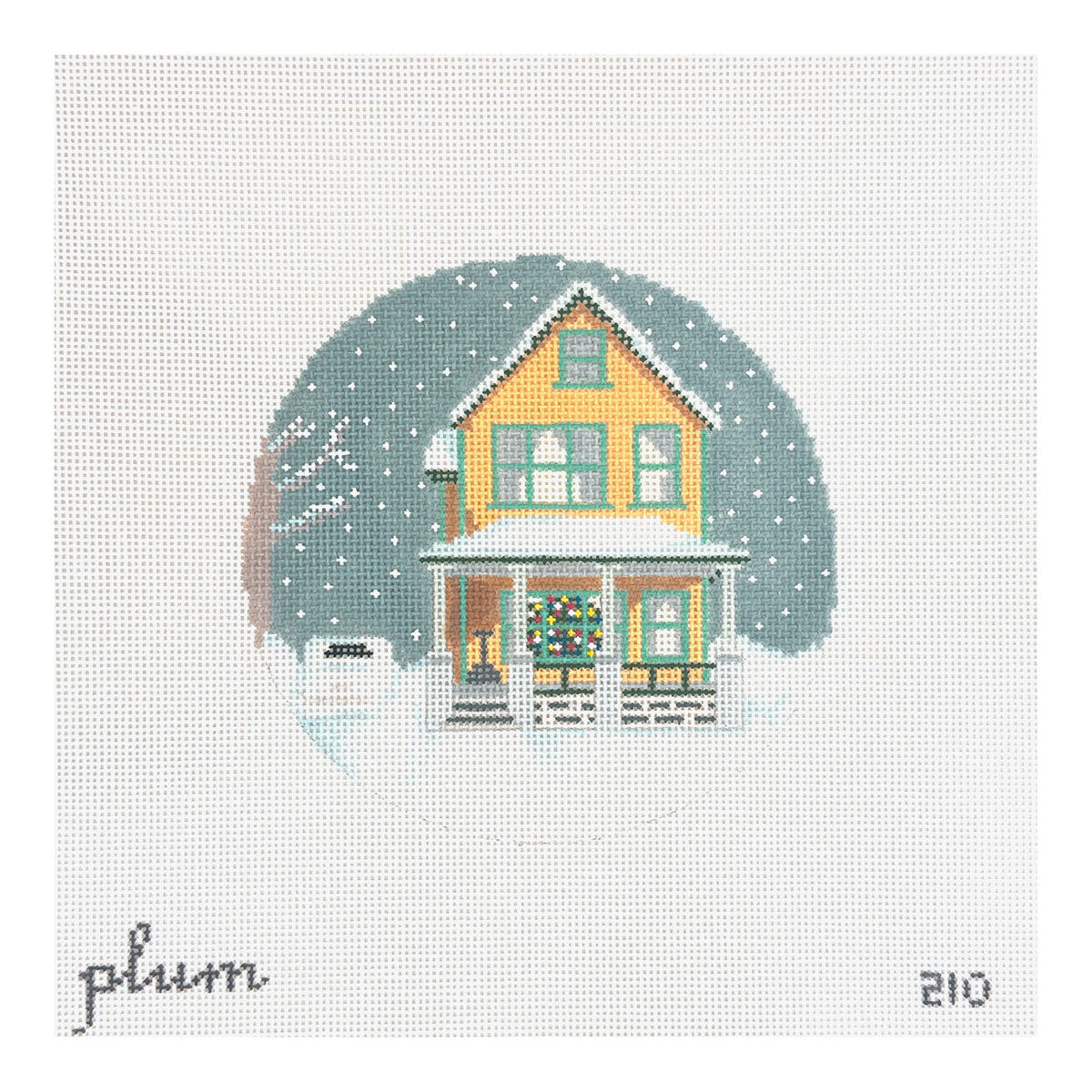 The Plum Stitchery  A Christmas Story House Needlepoint Canvas