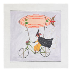The Plum Stitchery Agatha Hated Brooms Needlepoint Canvas
