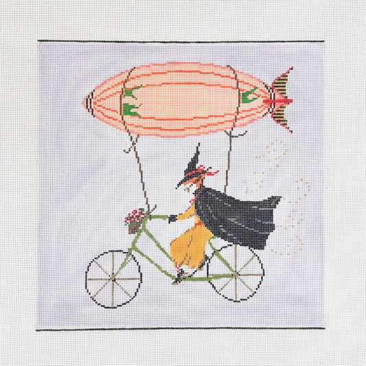 The Plum Stitchery Agatha Hated Brooms Needlepoint Canvas