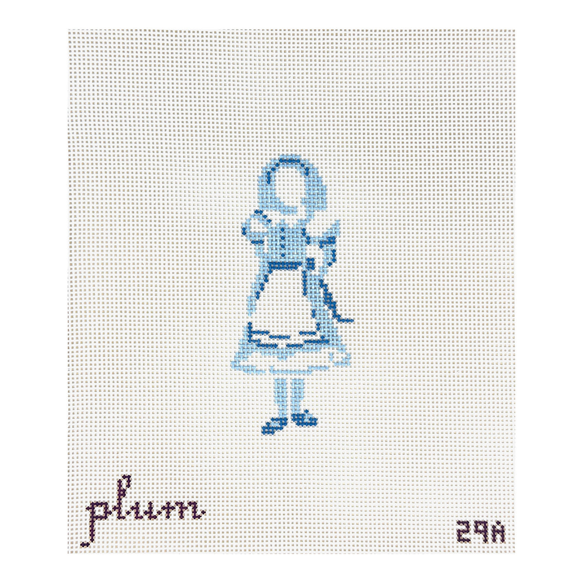 The Plum Stitchery Alice in Wonderland Alice Needlepoint Canvas