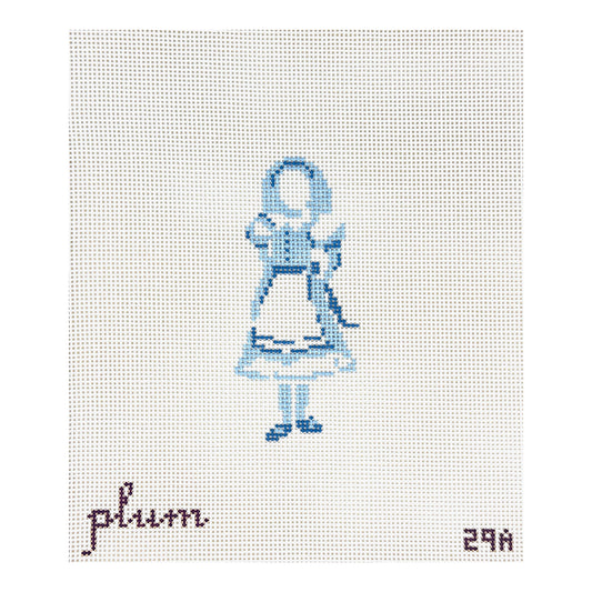 The Plum Stitchery Alice in Wonderland Alice Needlepoint Canvas