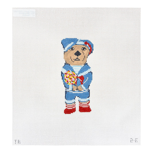 The Plum Stitchery Tara Gill Animal Collection - Elwin The Otter Needlepoint Canvas