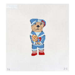 The Plum Stitchery Tara Gill Animal Collection - Elwin The Otter Needlepoint Canvas