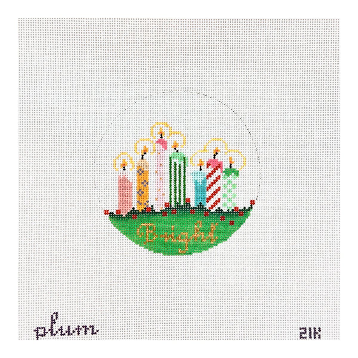 The Plum Stitchery Bright Needlepoint Canvas