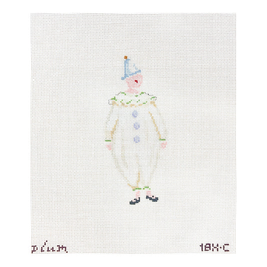 The Plum Stitchery Carnival Series - Clown Needlepoint Canvas