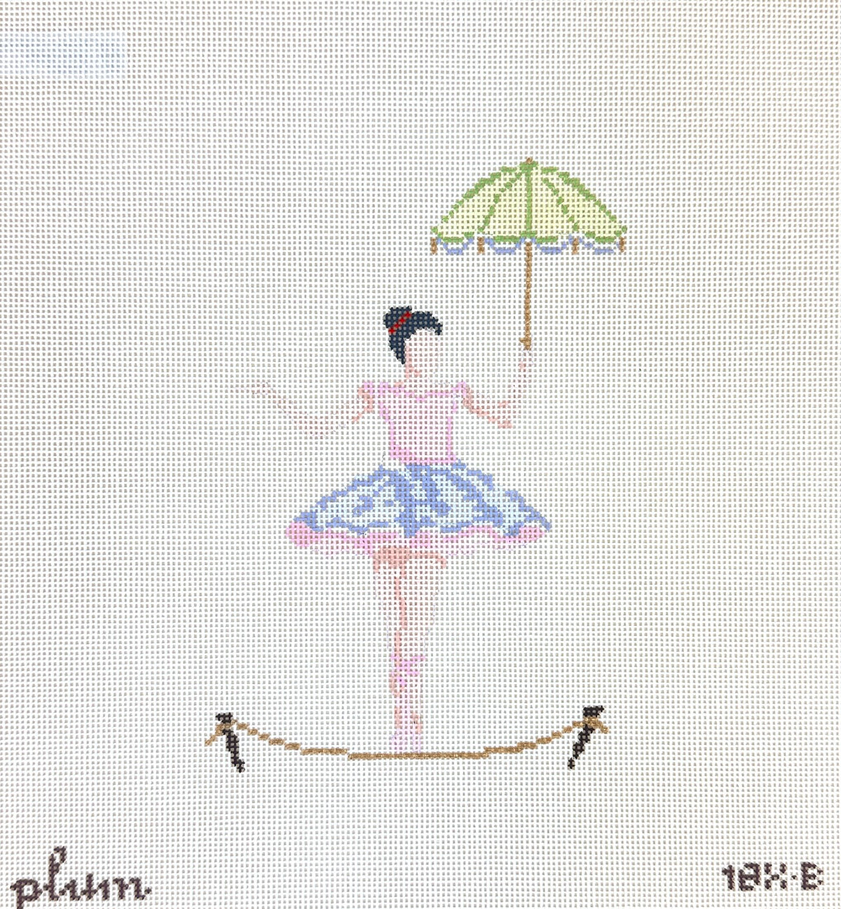 The Plum Stitchery Carnival Series - Tightrope Walker Needlepoint Canvas