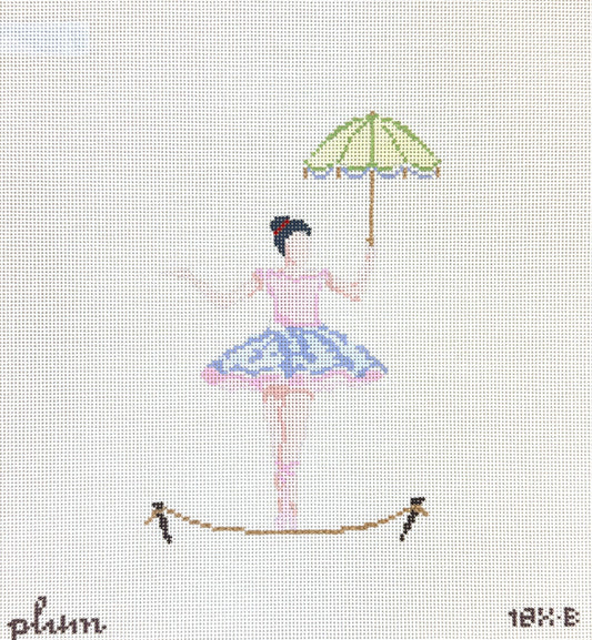 The Plum Stitchery Carnival Series - Tightrope Walker Needlepoint Canvas