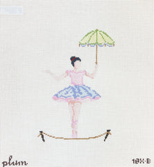 The Plum Stitchery Carnival Series - Tightrope Walker Needlepoint Canvas