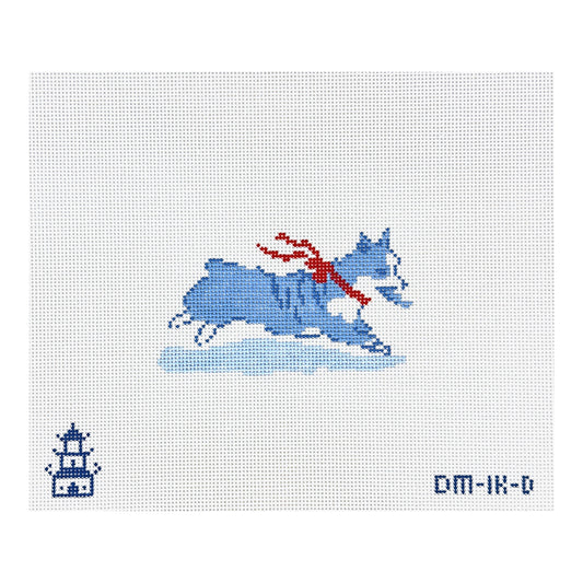 The Plum Stitchery Dana Mahnke Corgi Needlepoint Canvas