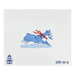 The Plum Stitchery Dana Mahnke Corgi Needlepoint Canvas