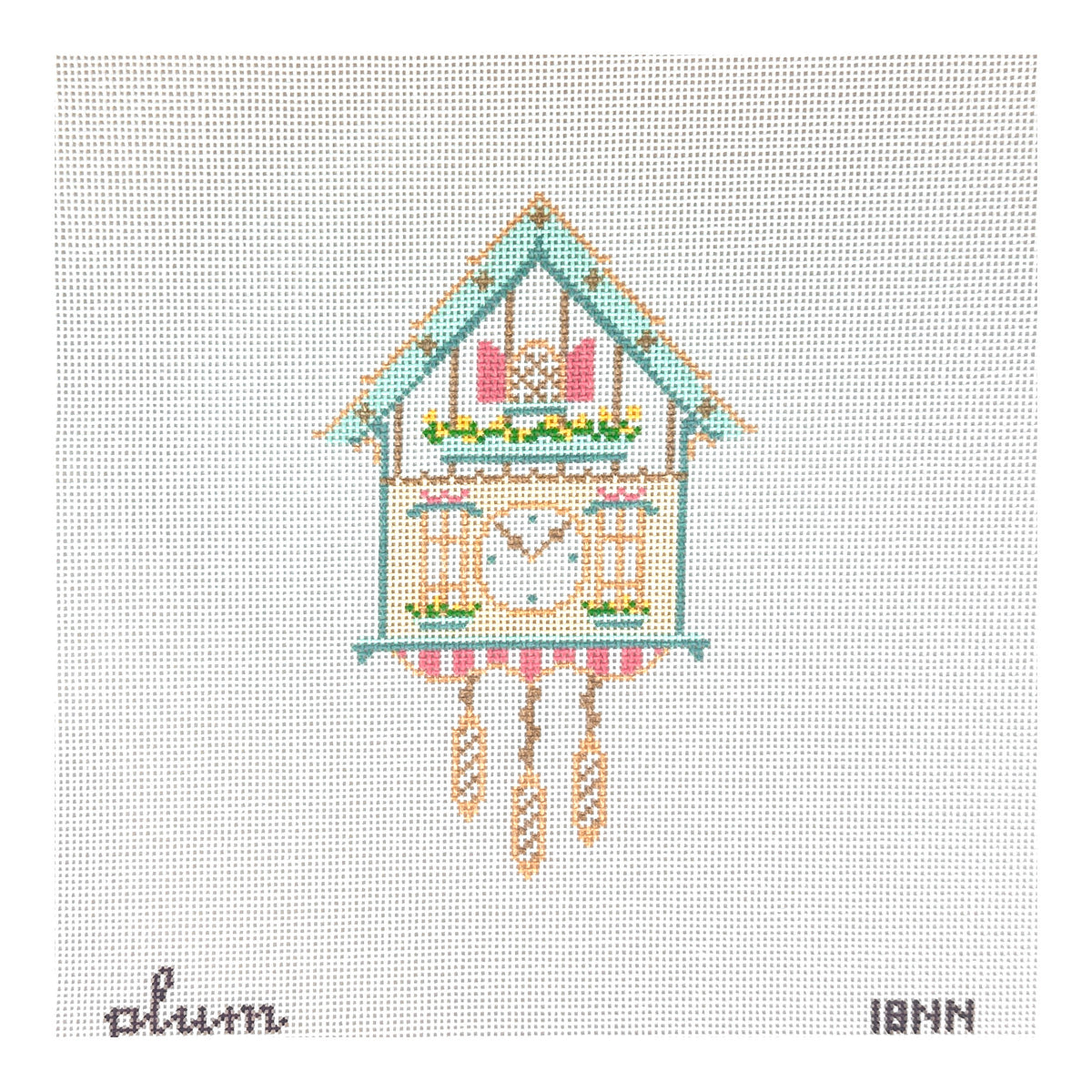 The Plum Stitchery Cuckoo Clock Needlepoint Canvas