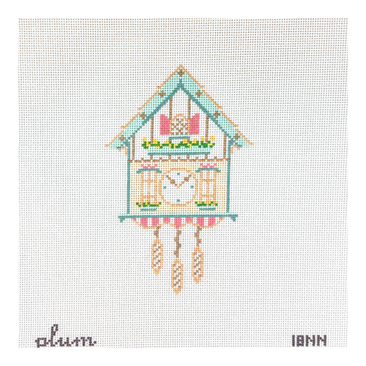 The Plum Stitchery Cuckoo Clock Needlepoint Canvas