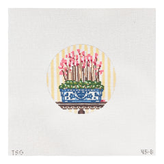The Plum Stitchery The Stitched Garden Cyclamen Needlepoint Canvas