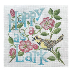 The Plum Stitchery The Stitched Garden Happy As A Lark Needlepoint Canvas
