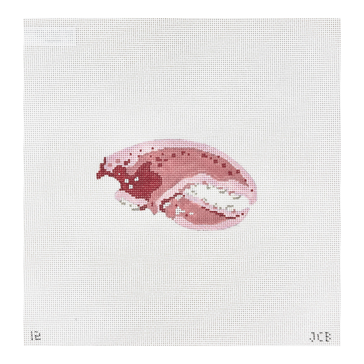 The Plum Stitchery JCB Stitches Low Tide Series - Lobster Claw Needlepoint Canvas