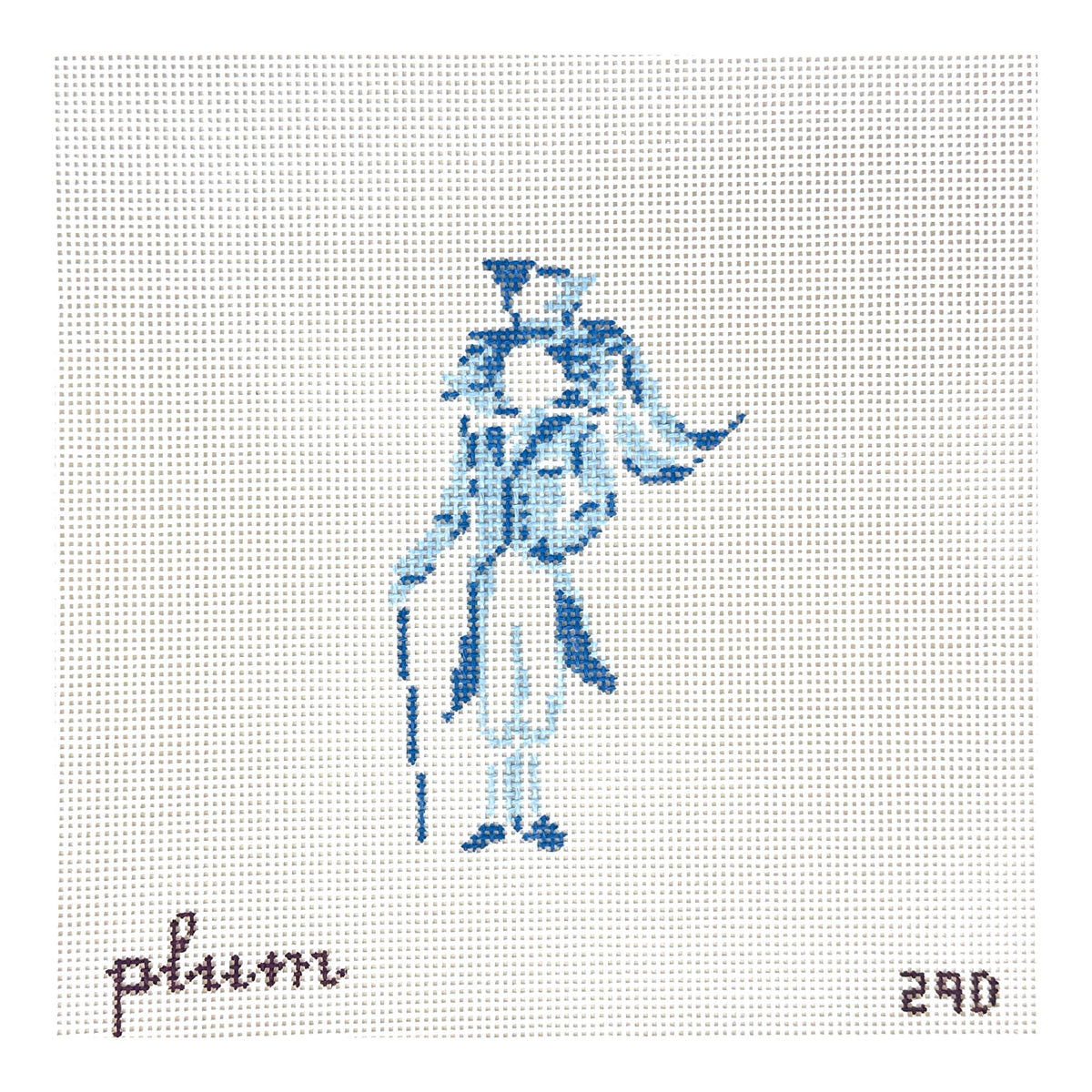 The Plum Stitchery Alice in Wonderland Mad Hatter Needlepoint Canvas