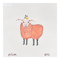 The Plum Stitchery Menagerie Sheep Needlepoint Canvas