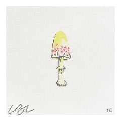 The Plum Stitchery Lia Burke Libaire Mushroom Series - Celery Needlepoint Canvas