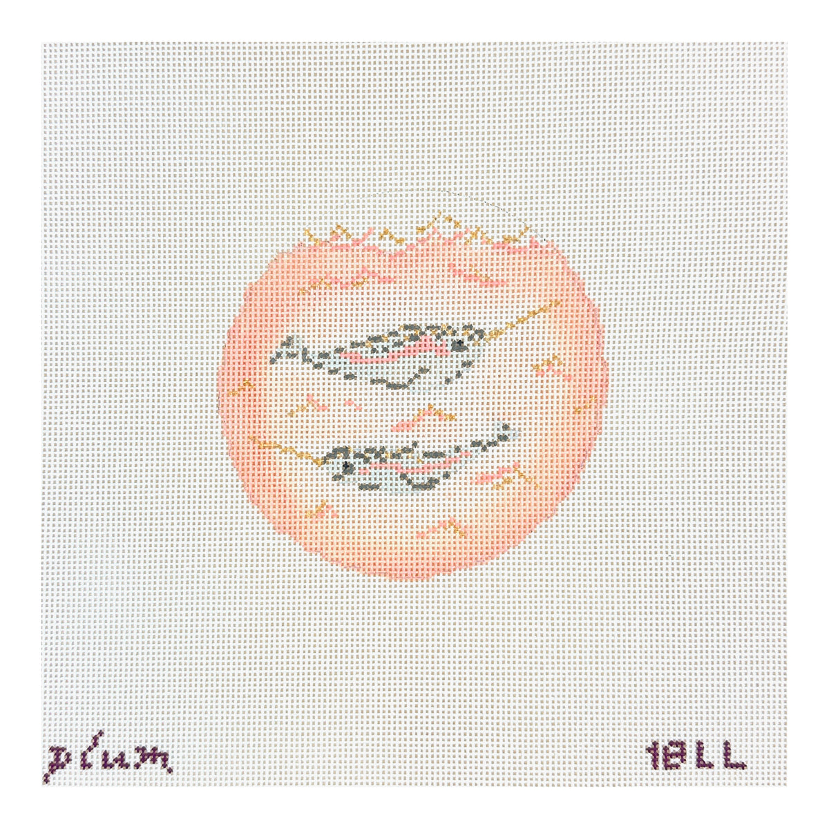 The Plum Stitchery Narwhals Needlepoint Canvas