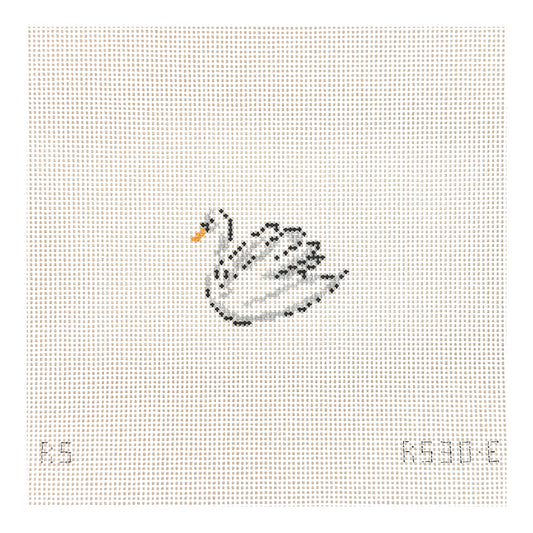 The Plum Stitchery Nutcracker Series - Swan Left Needlepoint Canvas